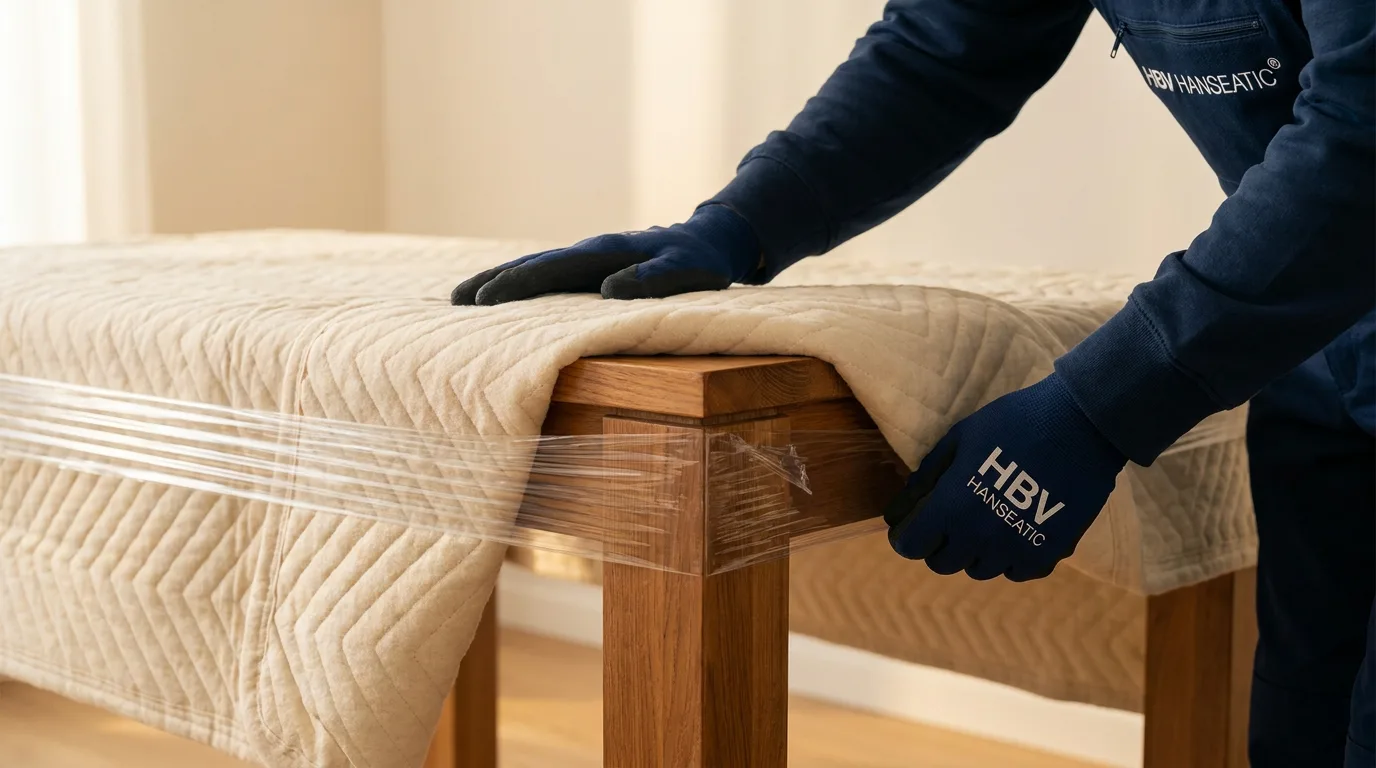 Sorgfältig geschützte Möbel beim Umzug mit HBV Hanseatic
