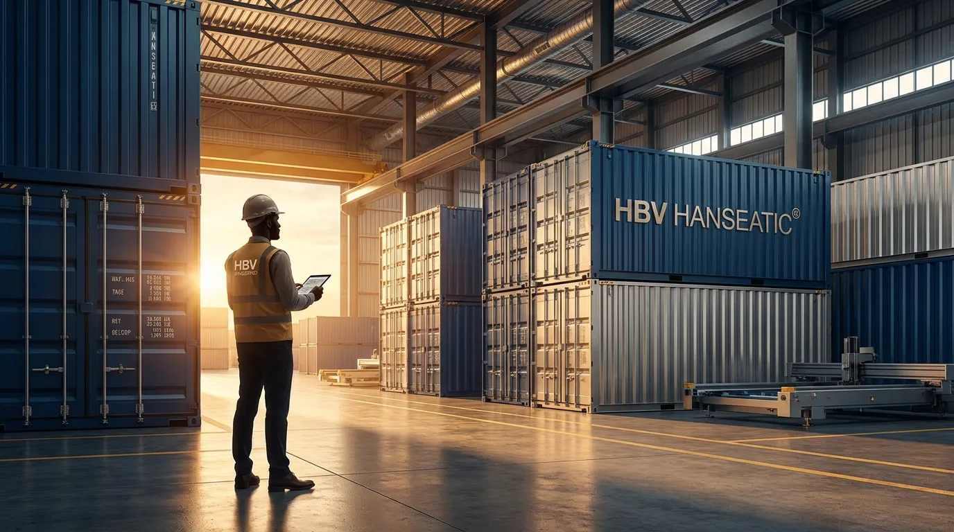 Container für einen Fernumzug auf der Schiene – HBV Hanseatic Bahnlogistik.